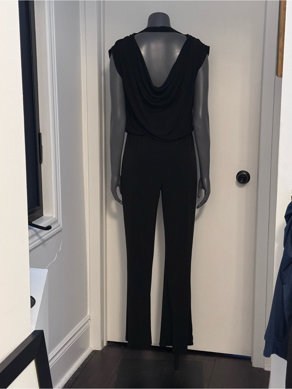 Laundry By Shelli Segal Black Draped Cowl-Neck Jumpsuit - Picture 2 of 5